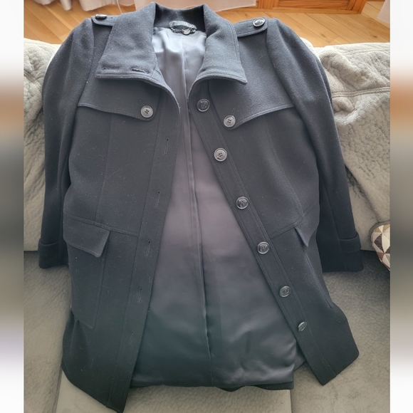 Liu Jo Black Coat italian sz 44 - Picture 1 of 15